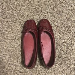 Red ballerina style flats
