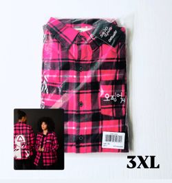 Cakeworthy Squid Games Guard Flannel Unisex Size 3XL