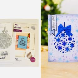 LARGE Snowy Bauble Die w/Stamps