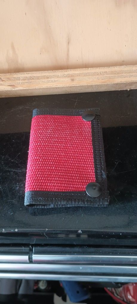 $20.00 Recycled Firefighter Snap Front pocket Wallet 
