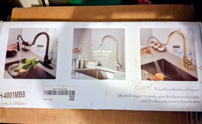 Brand New SEALED Touchless Kitchen Faucet - Matte Black (TH-4001MB8) - MUST GO TONIGHT/TOMORROW MORNING