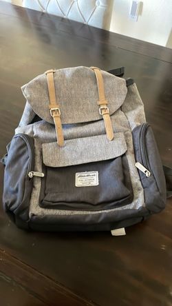 Eddie Bauer First Adventure Backpack Diaper Bag Gray Black