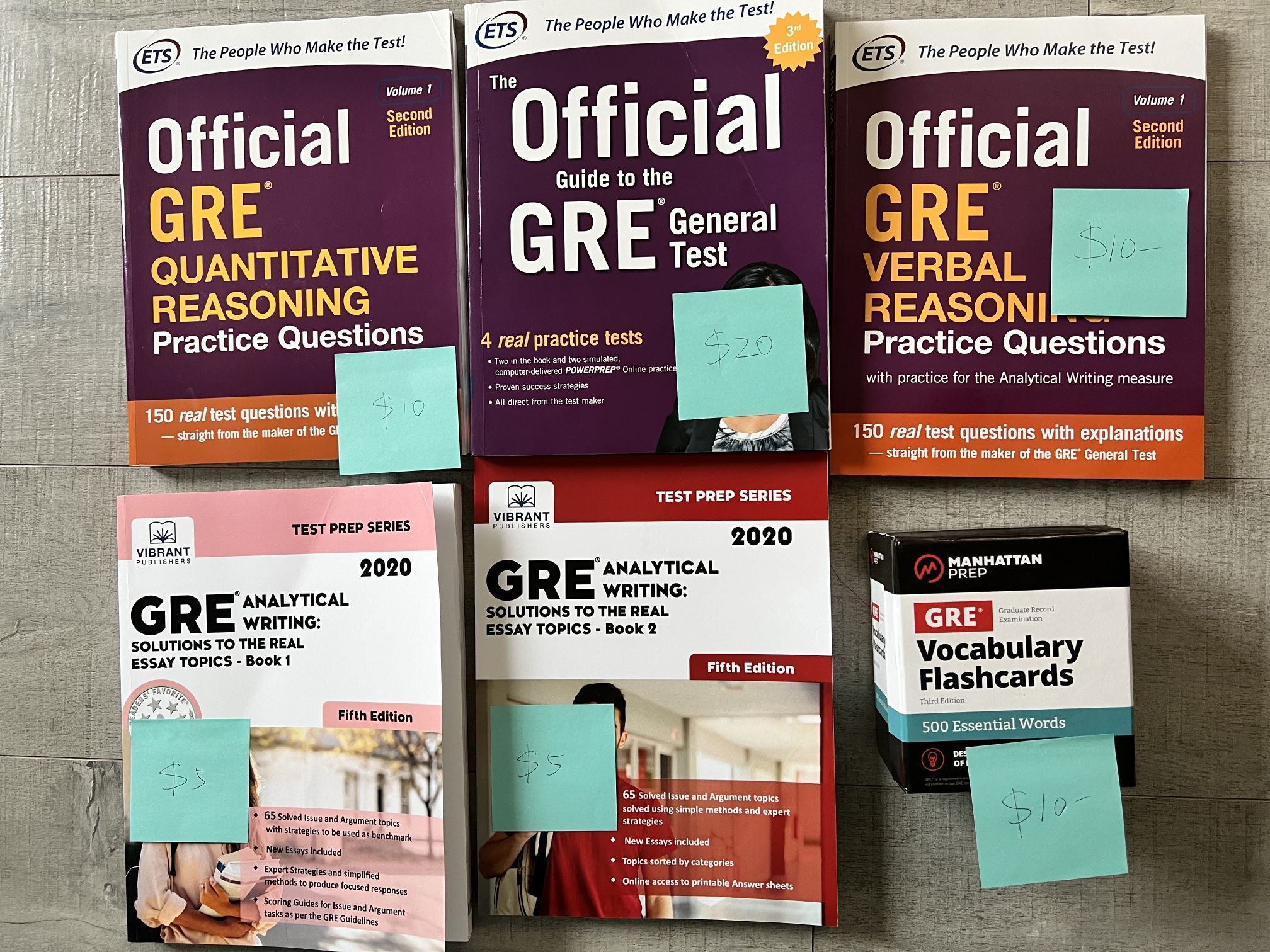 GRE books, Like New
