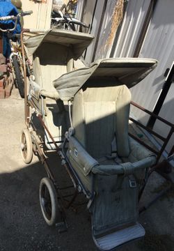 Twin stroller.