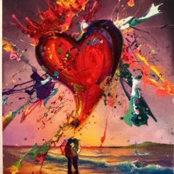 Jim Warren, Love Is In The Air 32 1/2 X 25 1/8 Lithograph 