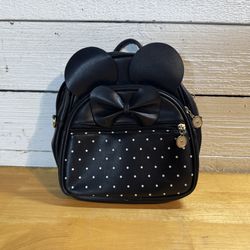 Minnie Mouse Mini Backpack – Black Polka Dot (Cute & Clean)