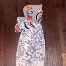 BAPE SPACE FULL ZIP HOODIE WHITE