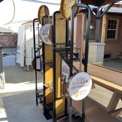 Bib & Tucker Small Batch Bourbon Whiskey Metal Shelves Bottle Displays