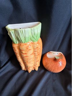 Vintage Nevco vegetable wall pocket set