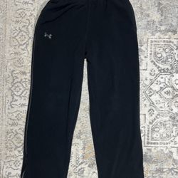 Under Amour Sweatpants Men’s Size L Fleece Drawstring Black  