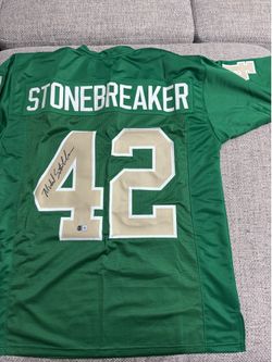 Mike Stonebreaker Signed Autograph Custom Jersey- Beckett Coa- Notre Dame Irish