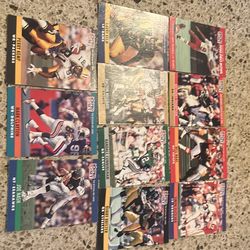 11 NFL PRO SET 1990 Football Trading Cards