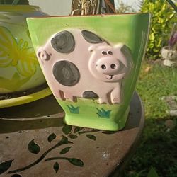 Ceramic Pig Flower Pot 