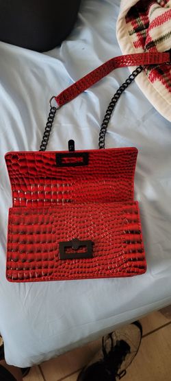 Red Crocodile Leather