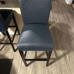 2 Navy Blue Barstools