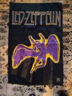VINTAGE 1993 Led Zeppelin Cloth Myth Gem Winterland RARE Tapestry 42×29