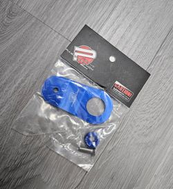 BRAND NEW PASSWORD JDM EK DC S2K BLUE CNC BILLET ALUMINUM RADIATOR STAY MOUNT BRACKET+WASHER KIT