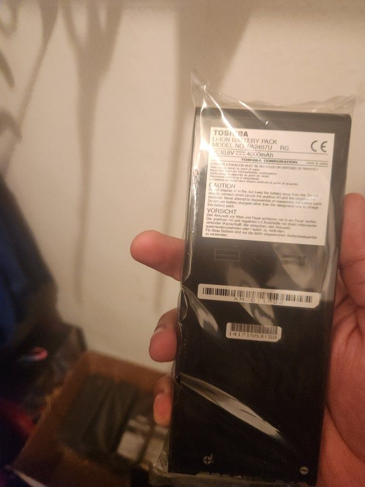 Toshiba PA2487U 10.8V 4000mAh Lithium-Ion Laptop Battery – Brand Neweach priced at $70 OBO (negotiable).