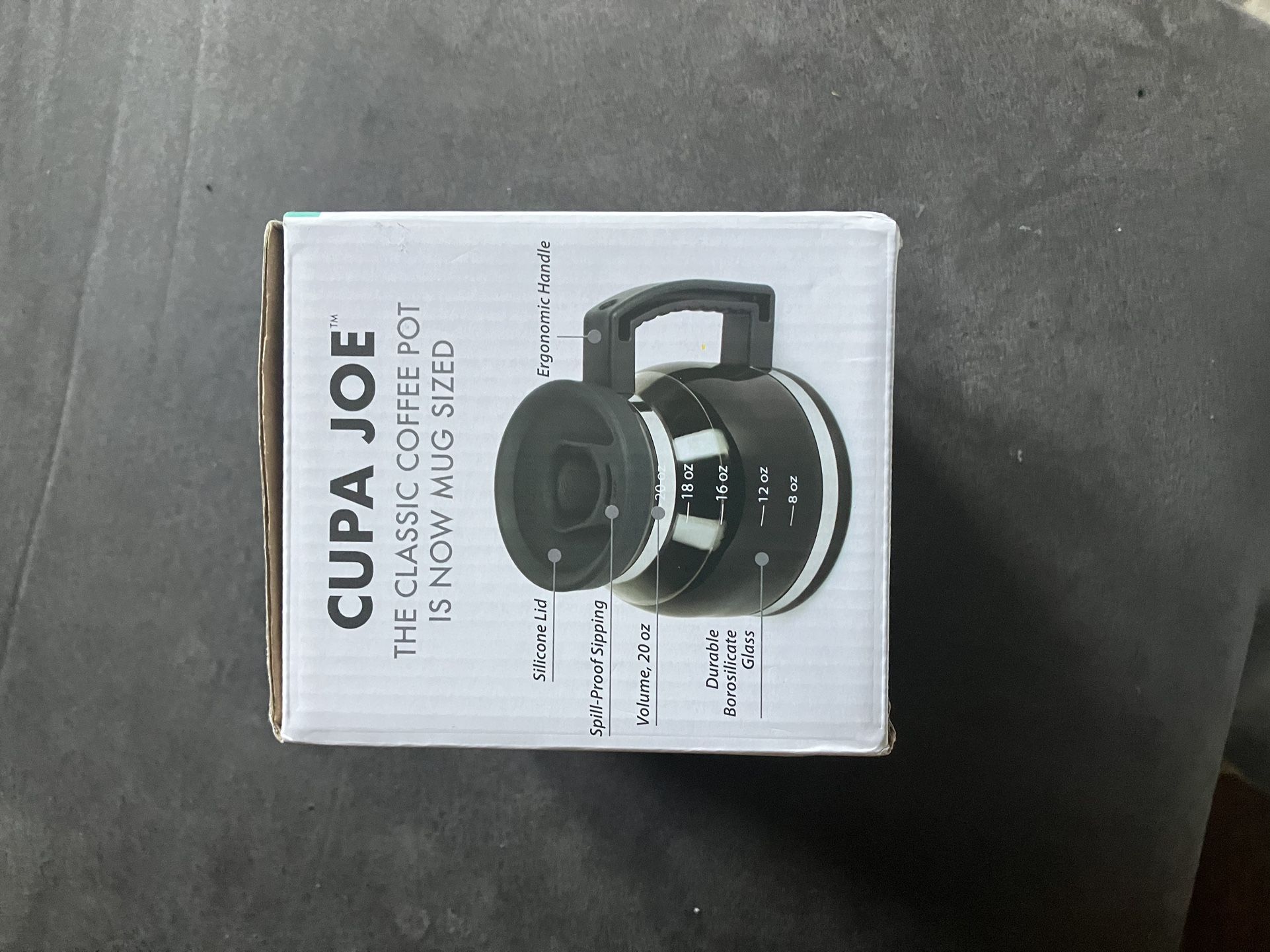 cupa joe coffee pot mug sized