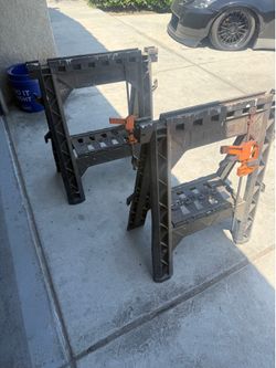 Sawhorse Work Table