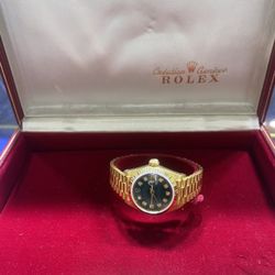 Rolex 18k Ladies President Full Box Papers Switzerland Factory 🏭 Buy Sale Trade Watch Gold Diamonds