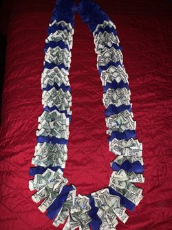 Graduation money lei different color