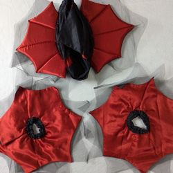 Bat costume. Bat wings and bat hat. Costume for women
Halloween costume.