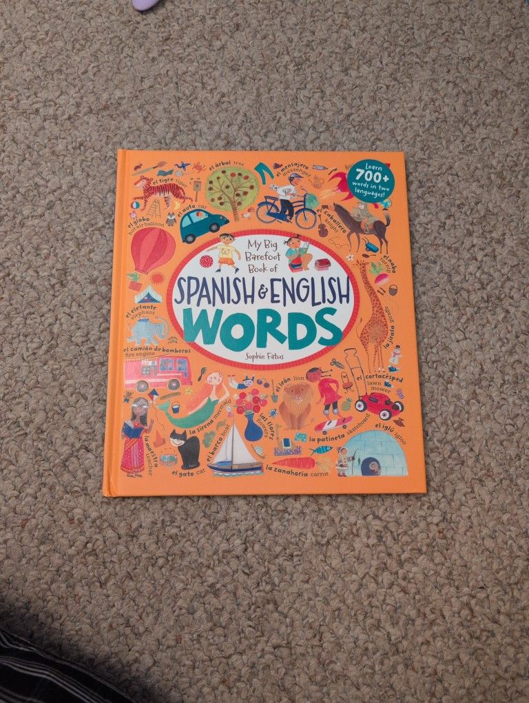 Brand New Hardback Book My Big Barefoot Book Of Spanish And English Words