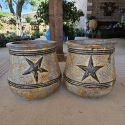 Star 🌟 Clay Pots . (Planters) Plants, Pottery, Talavera $70 cada una.