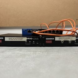 2x Comrex BRIC-Link Classic IP Audio Codecs + Linksys SE3008 Gigabit Switch – Broadcast/Studio Kit