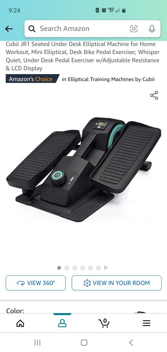Cubii jr1 seated under desk store elliptical machine for home workout