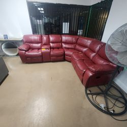 Red Sectional Recliner FOR Mancave OR 49ers Fan