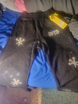 GTFD LA sweatpants with rhinestones