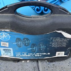 40lb Adjustable Dumbbell Set 