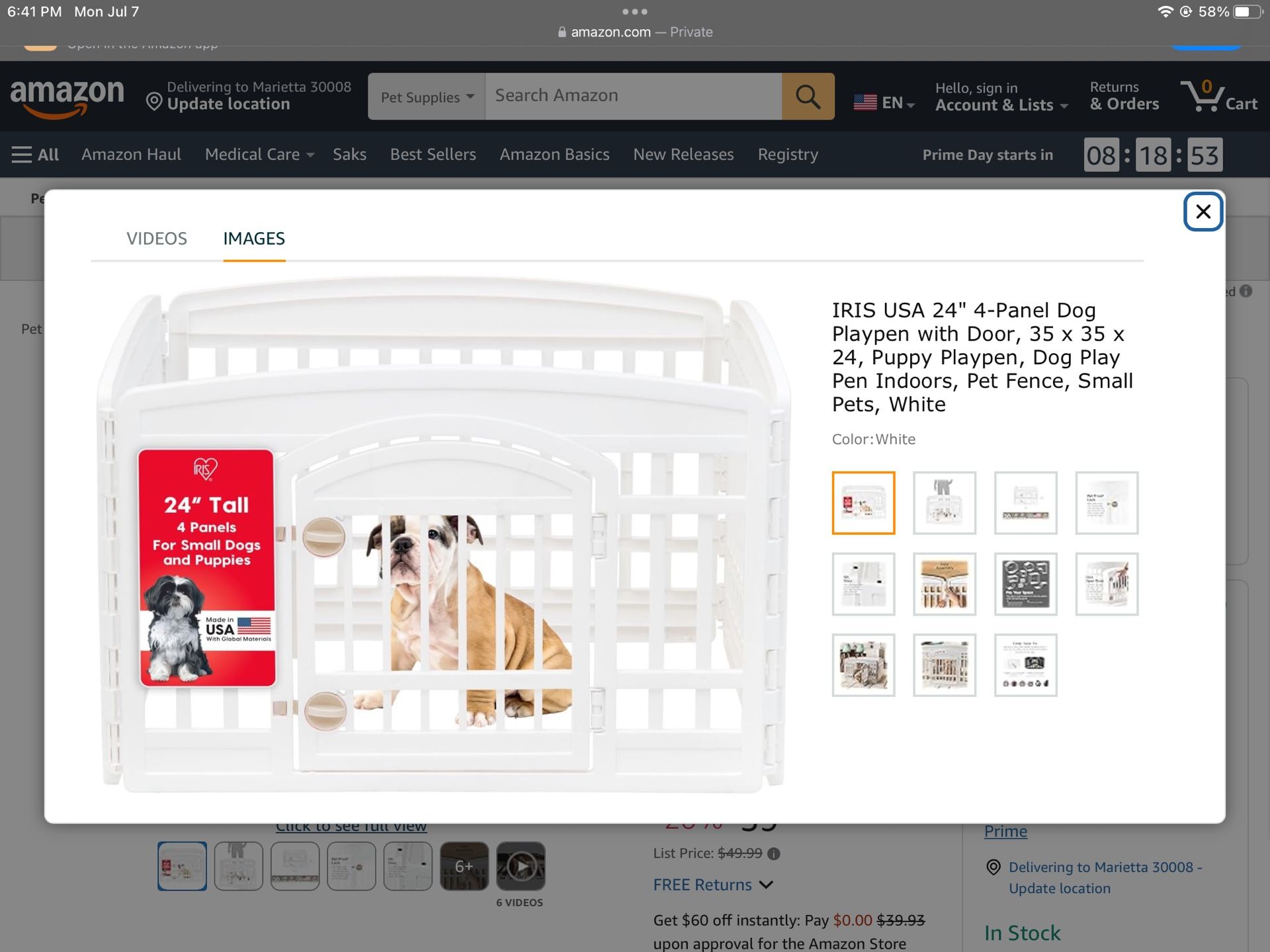 Dog Playpen with Door Brand New