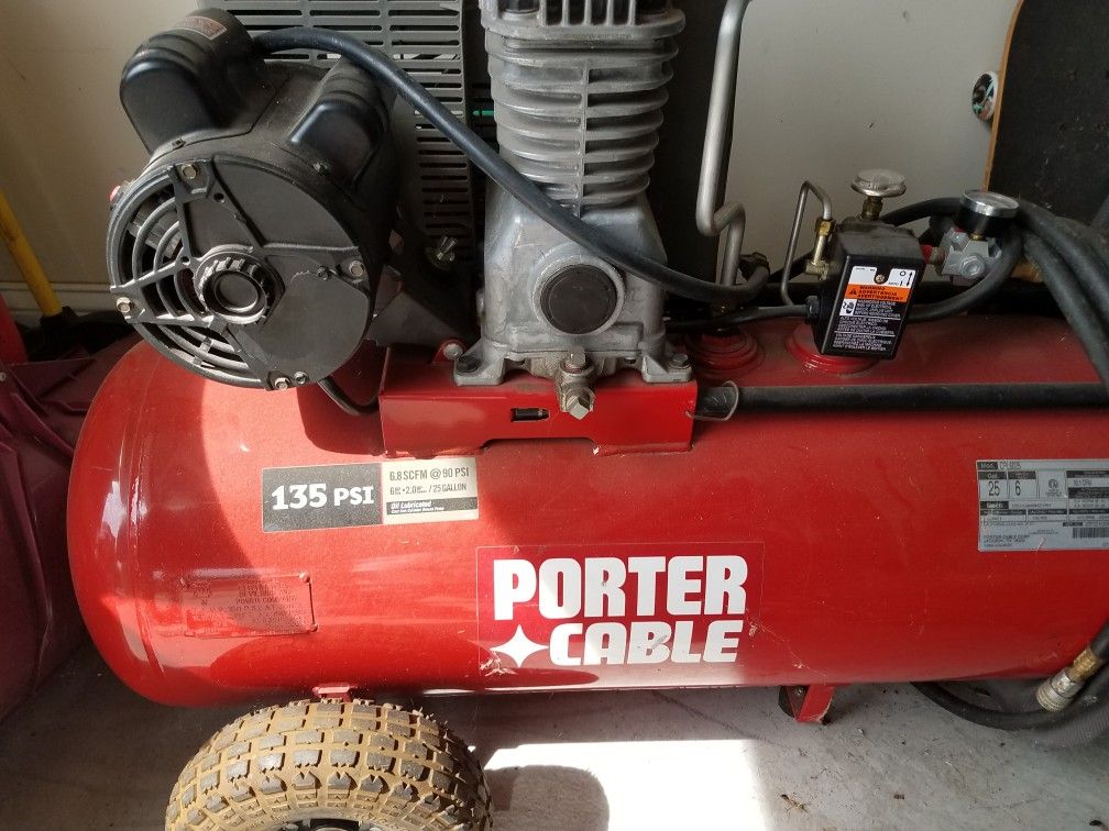 Porter Cable CPL6025 Air Compressor 6hp 25Gallon