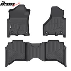 Fits 2019-2025 Ram 2500 3500 Crew Cab All Weather 3D TPE Floor Mats Liners Carpets