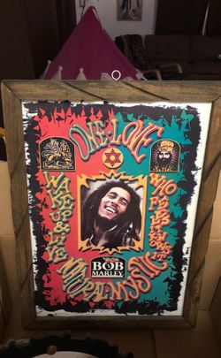 Bob Marley wood frame $10 obo