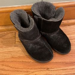Ugg Size 8 Toddler Kids Black Boots Girls