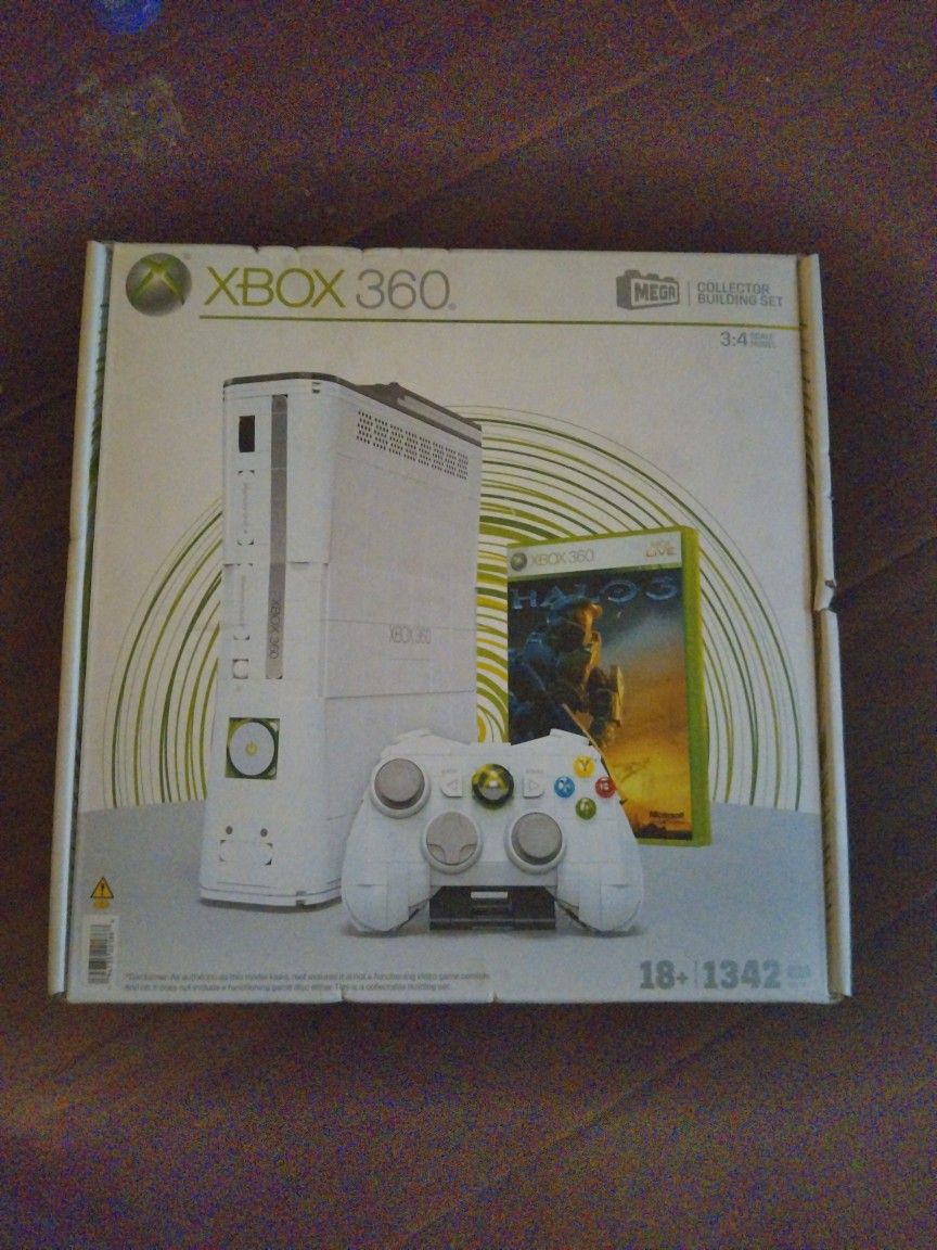 MEGA BLOX XBOX 360 W/CONTROLLER AND HALO 3 GAME