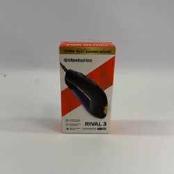 New In Box SteelSeries Rival 3 Wired Mouse Black