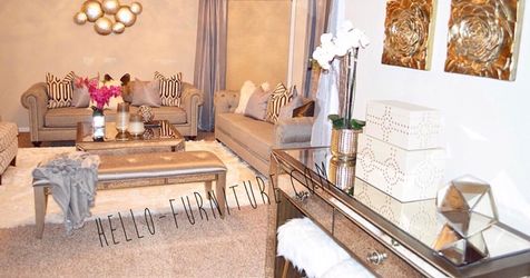 New Ava Mirrored Bench | Matches Ava Bed