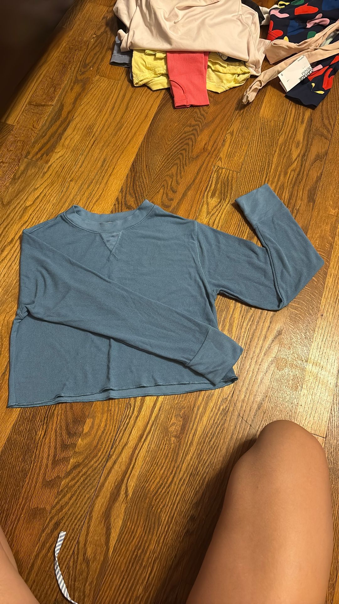 ATHLETA GIRL Waffle Long Sleeve in M/8-10 (KIDS)