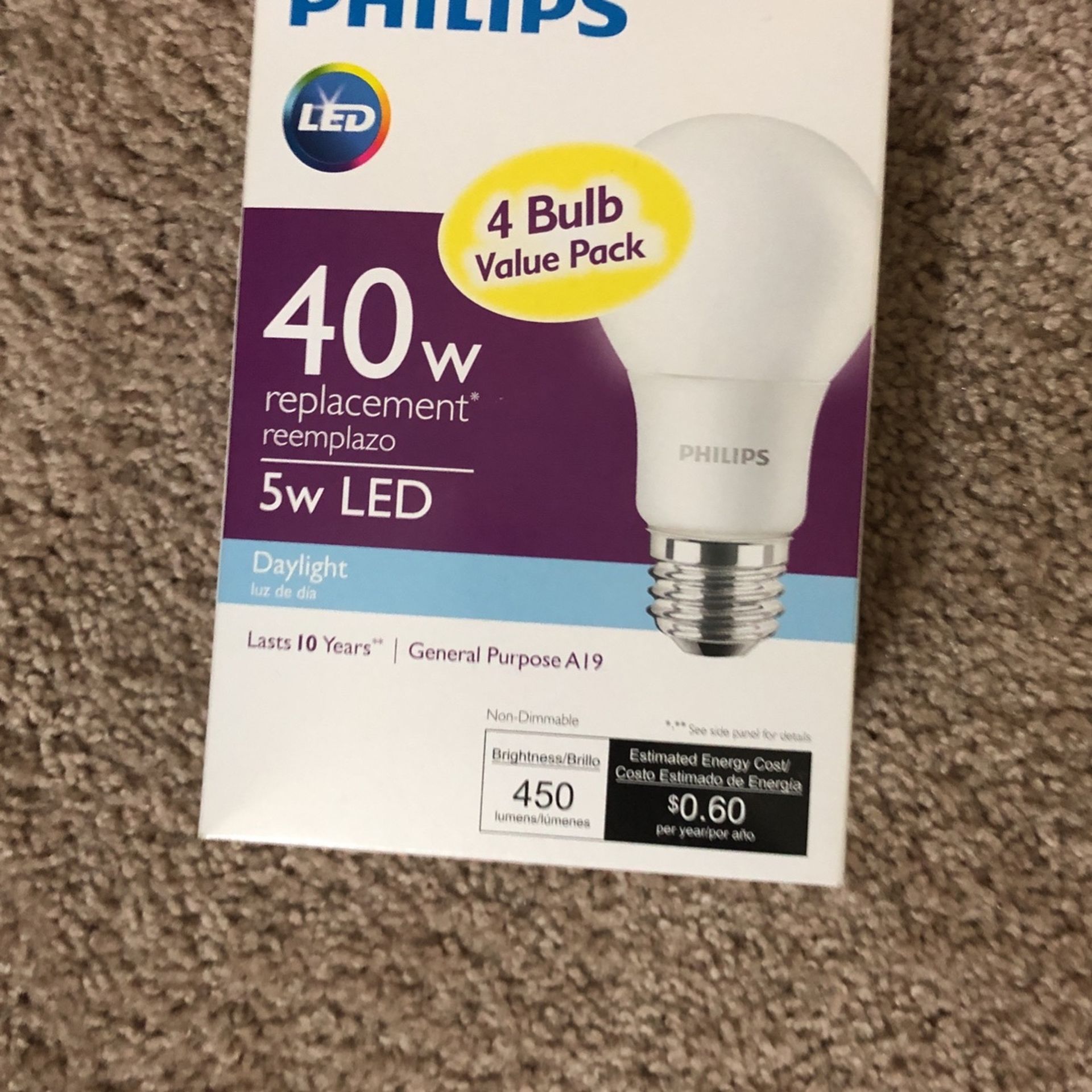 4 Value Bulbs 5w LED