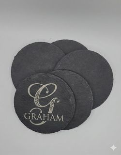 Slate Coaster With Custom Personalized With Family Names or Maybe Even A Picture Of A Loved One Who Passed We Can Do It All