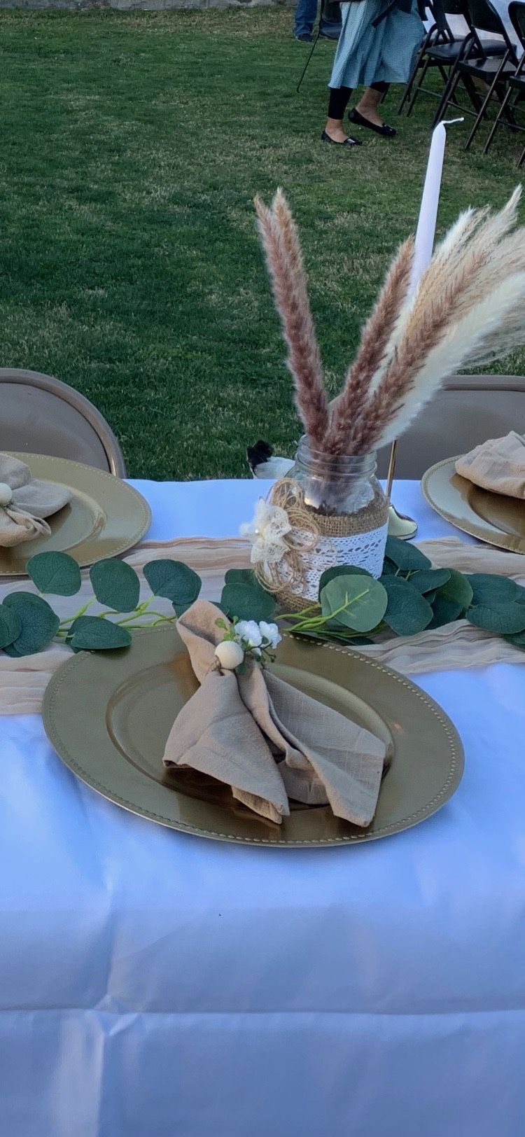 Napkins And Cheesecloth Table Runner