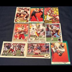 Lot of 9 NFL Football cards - Washington Redskins