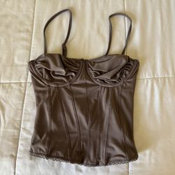 Grayish/Brownish Corset Top