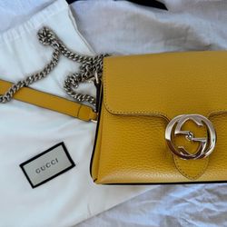 Gucci GG Interlocking Mini Leather Crossbody Bag