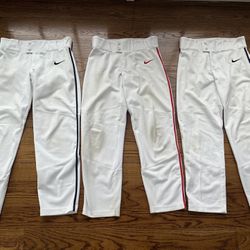 3 Pair Nike Baseball Pants Youth Medium